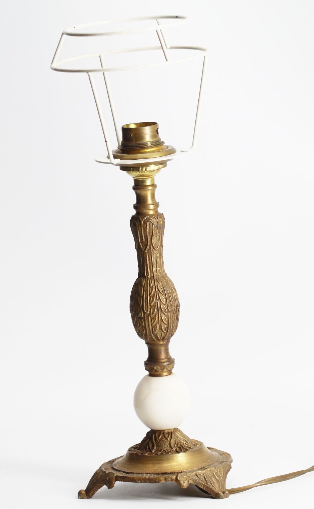 Vintage brass lamp foot