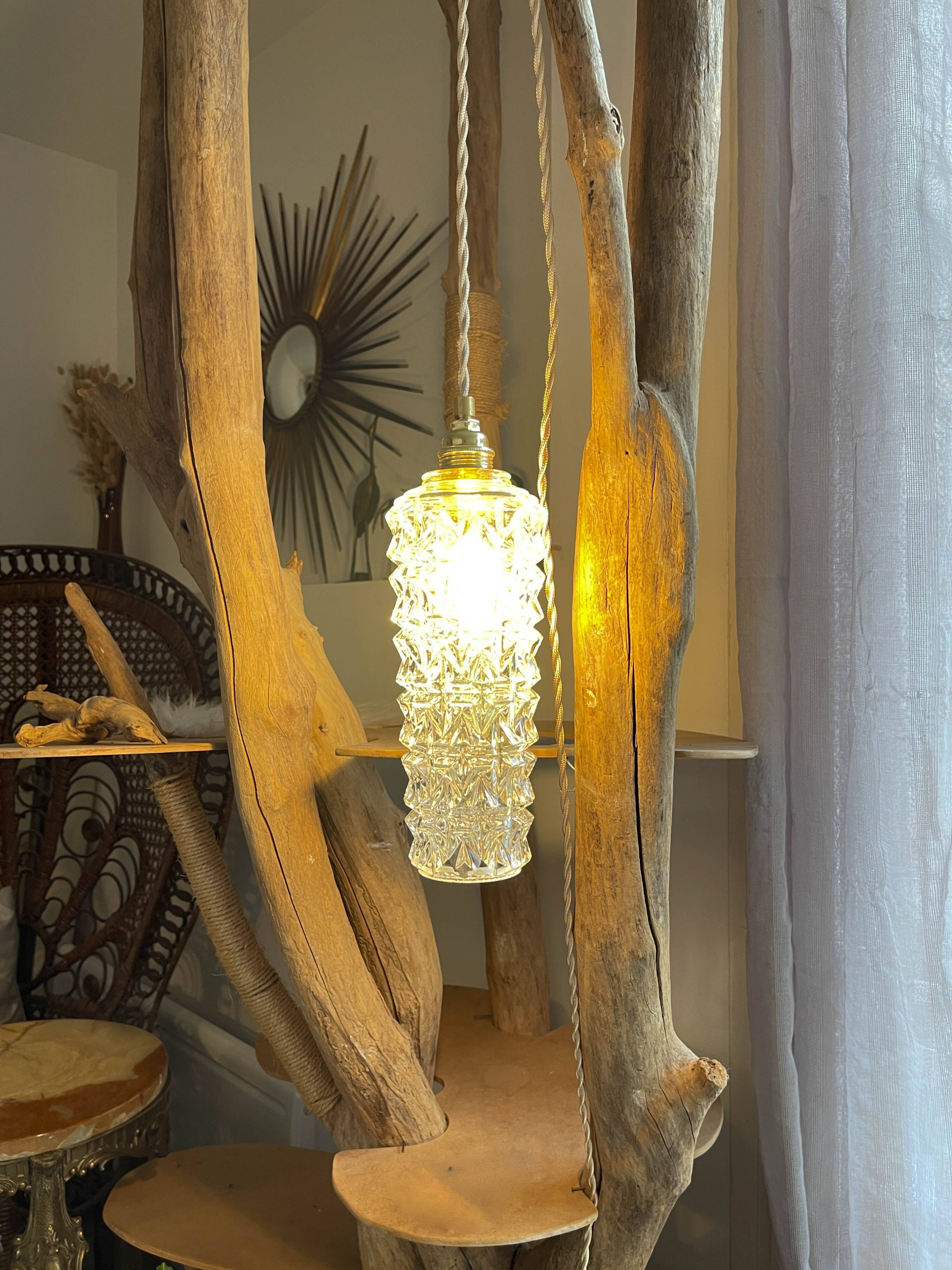 Vintage tulip lamp in customizable glass