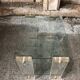 Pair bedside design plexi + brass + vintage glass trays