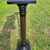 Napoleon III stand column in blackened wood and gold, mid-19th century