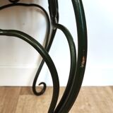 Rattan and wrought iron coffee table