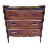 Commode de style Art Deco en noyer, circa 1950