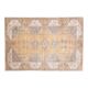 1970s Vintage Turkish Oushak Handmade Wool Cotton Orange Area Rug 198X287