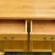 Solid oak sideboard. Three drawers.