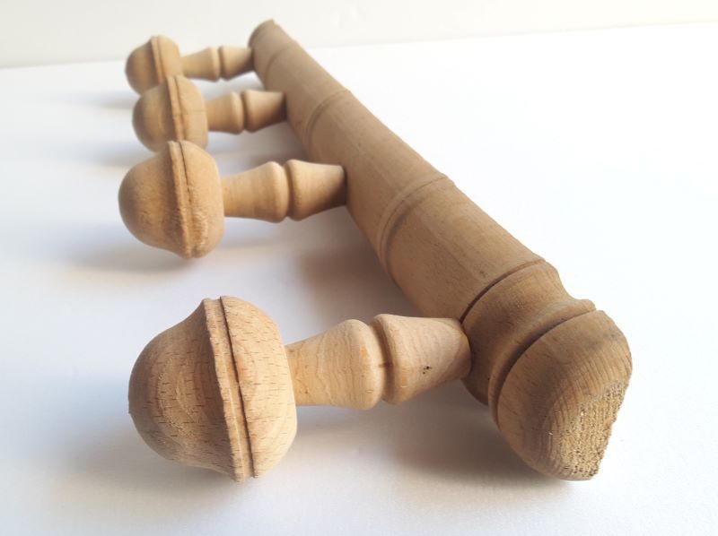 Coat rack integrated wood wall mounts