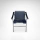 LC1 blue and black ponyskin armchair by Le Corbusier et al for Cassina 1990