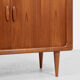 Midcentury Danish cabinet with tambour doors in teak by Dyrlund 1960s