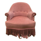Fauteuil crapaud rose