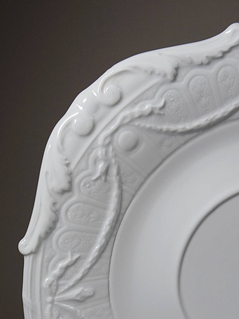 Very large centerpiece dish Lafarge & Co Limoges porcelain vintage