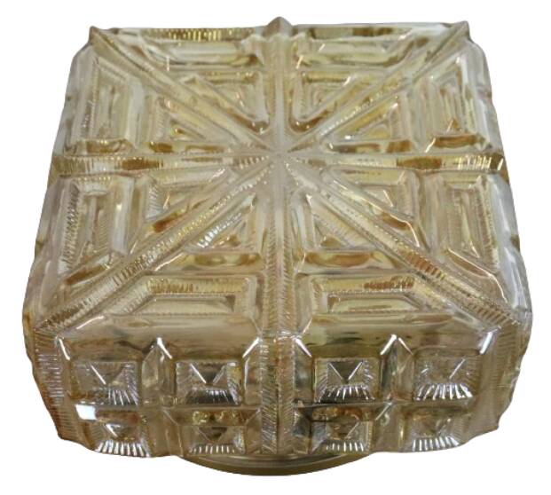 NOS New Old Stock vintage glass ceiling light