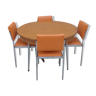 Table est chaises de cuisine orange formica vintage année 60 70