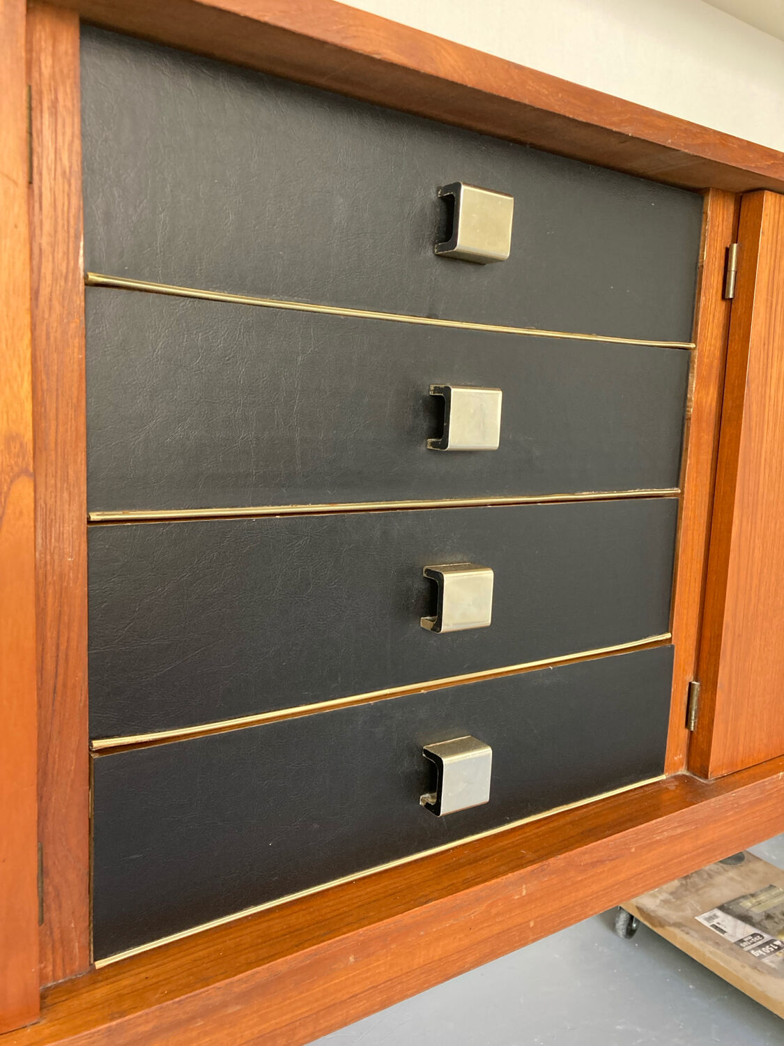 Large vintage teak sideboard