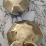 Duo of vintage polished brass ashtrays from the 70s
