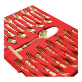Set of 24 carat gold plated dessert cutlery