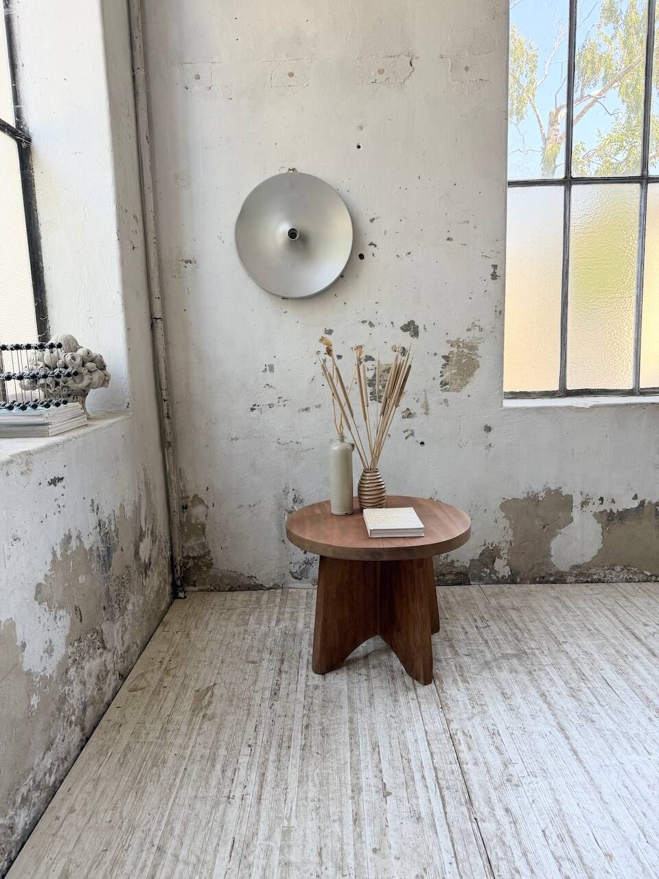 Constructivist gueridon 1950 mahogany