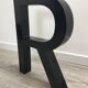 Metal letter R