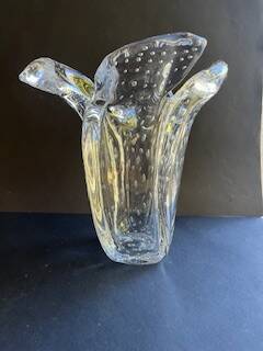 Large Schneider crystal vase