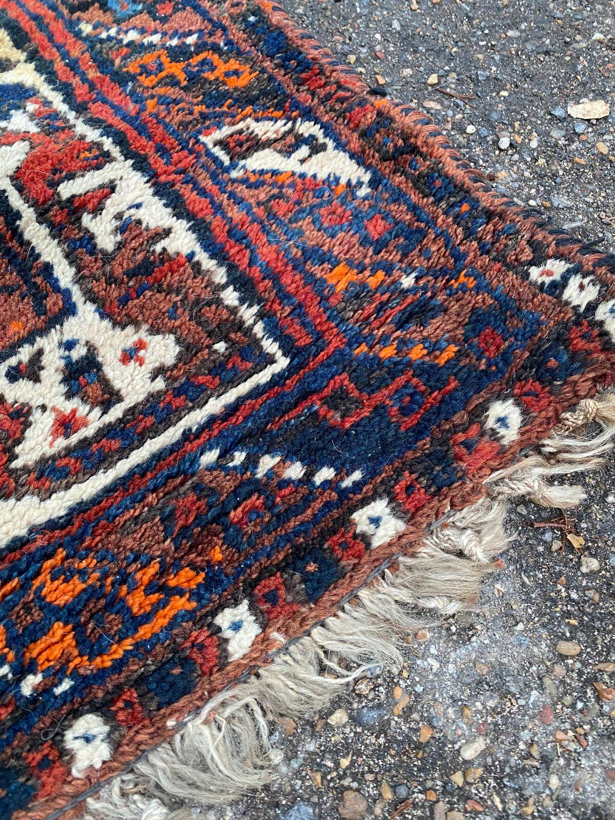 Persian wool oriental rug Iran burgundy handmade 230x320