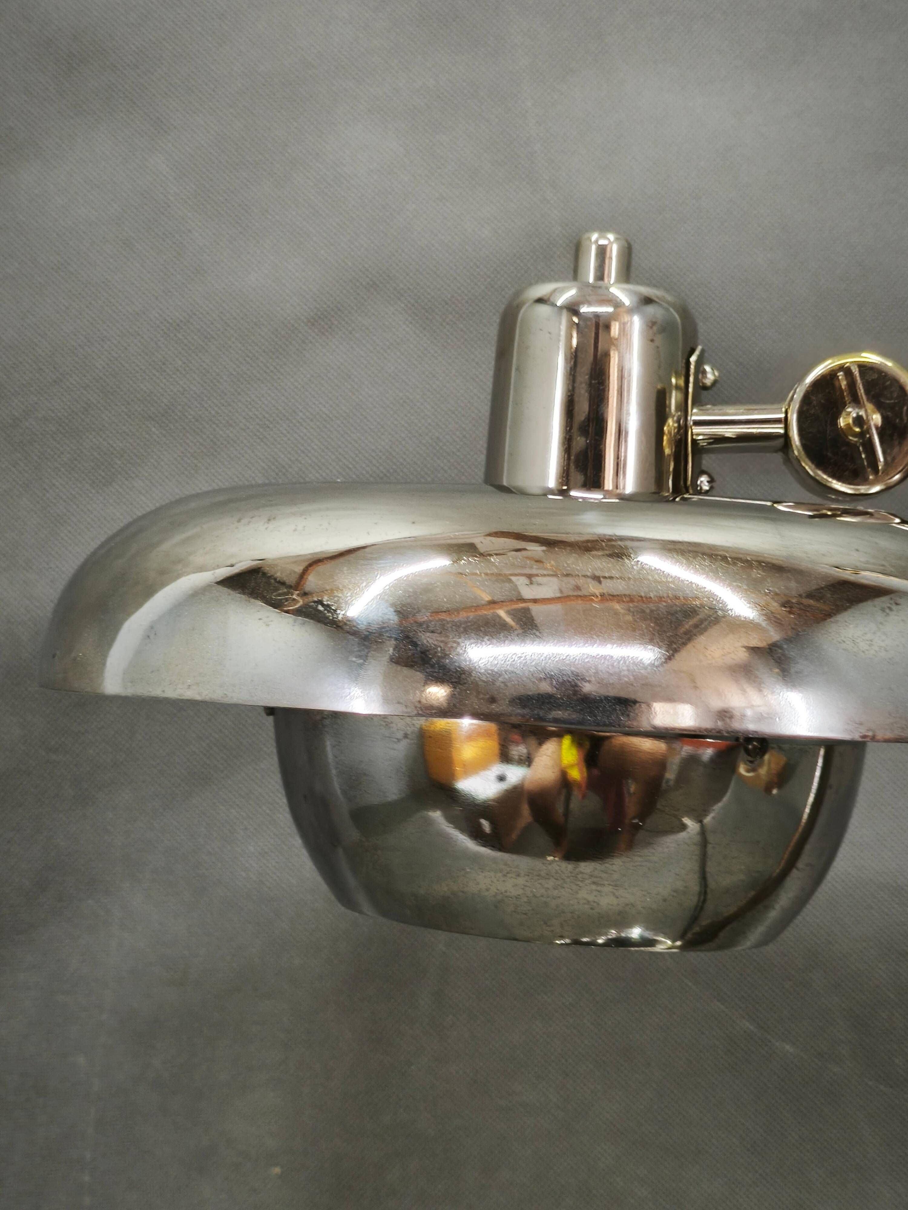 Rare 1930s Bauhaus Chrome Adjustable Desk Lamp, Czechoslovakia