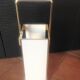 White lacquered wood and brass umbrella stand / vintage 60s-70s