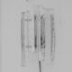 German glass wall sconce from Fischer Leuchten, 1970s