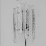 German glass wall sconce from Fischer Leuchten, 1970s