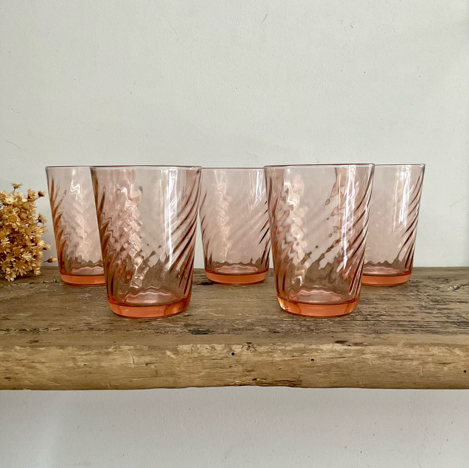5 vintage Rosaline glasses