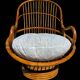 70s rattan and bamboo swivel chair