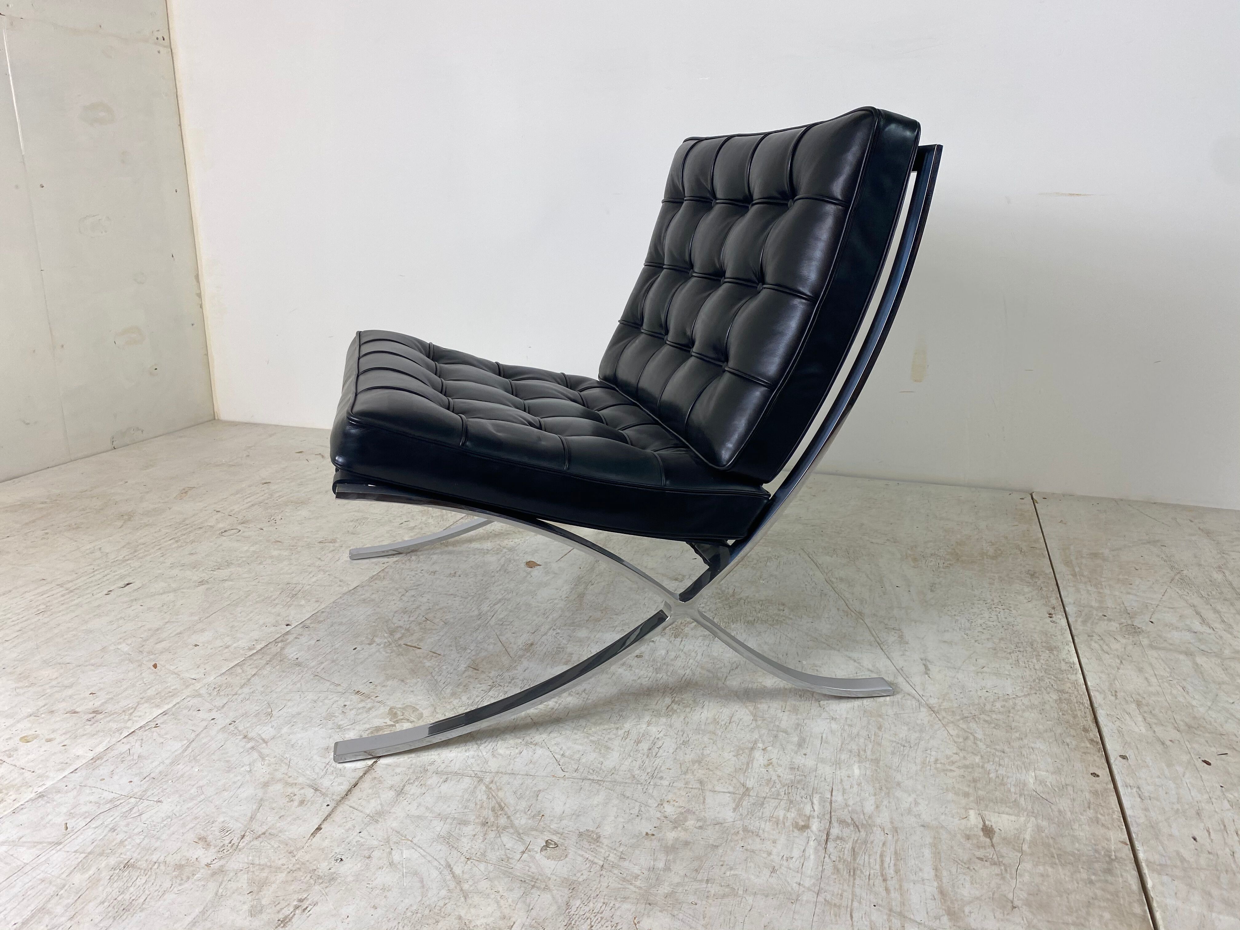 Pair of chairs Barcelona vintage Ludwig Mies Van der Rohe