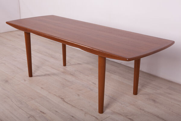 table basse danoise en teck du milieu du siècle années 1960