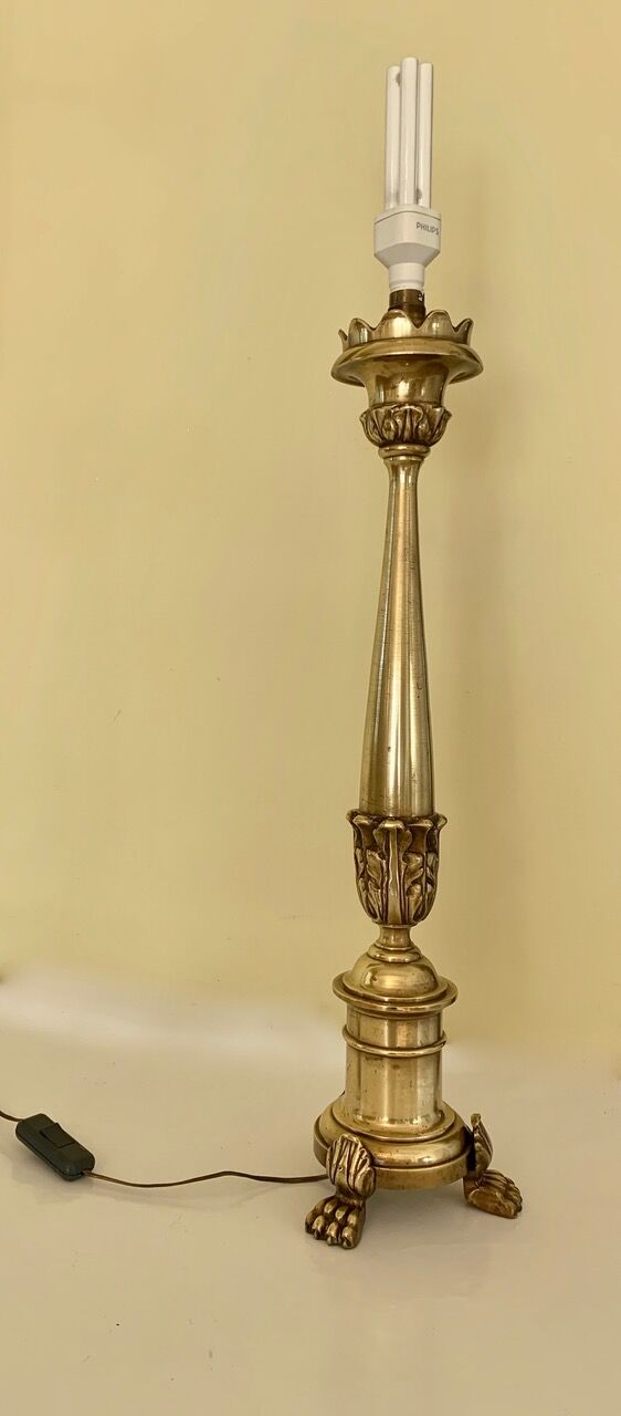 Brass table lamp, empire style