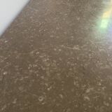 Vintage wooden chest of drawers with three drawers and brown marble top