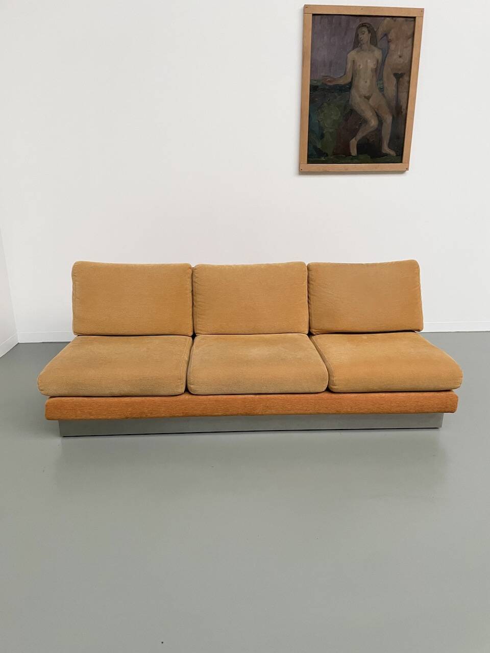 Jacques Charpentier 3-seater stainless steel sofa