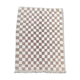 Tapis berbère carreaux marrons 170x240 cm