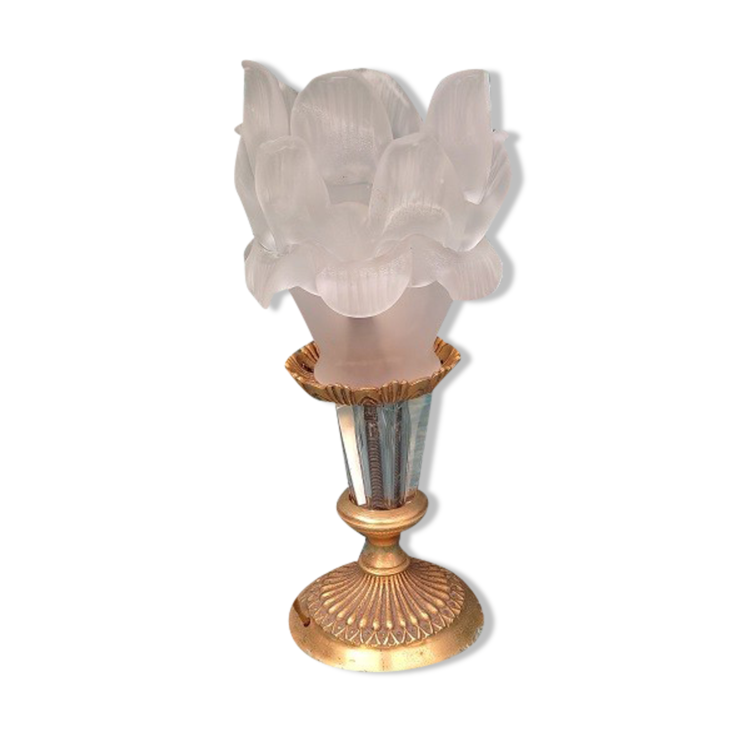 Bedside lamp living room crystal tulip pink