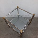 Table d'appoint vintage en verre