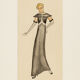 Art Déco Fashion Illustration IV, Gouache on Paper, 36 x 123 cm