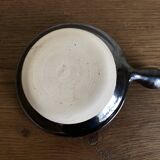 Black glazed earthenware dish 1960