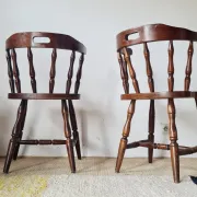 Lot de 4 Chaises Bistrot Western en Bois Massif