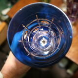 6 colored crystal flutes