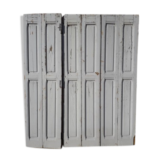 6 old solid wood shutters, 1930