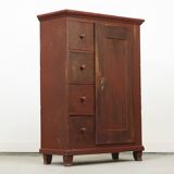 Antique painted kitchen bread cabinet