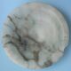 Masterpiece Art Deco design white alabaster chandelier circular wooden fram