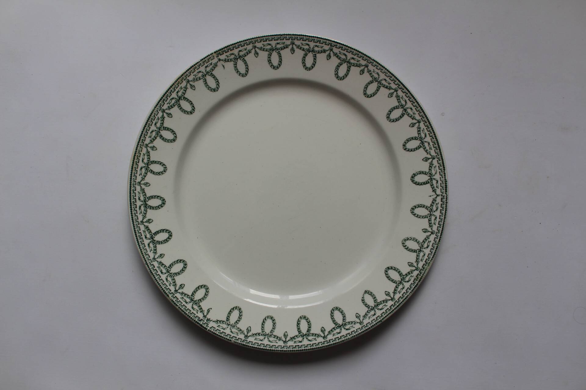 Boch Frères porcelain dinner plate, La Louvière, Bonaparte