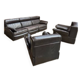 80s leather living room set
