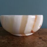 Empty bowl onyx alabaster pocket