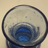 Blown bubble glass vase