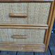 Small chest of drawers in rattan and bamboo