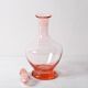Pair of Rare Vintage Pink Glass Decanters / Empoli / Italy / 1930s