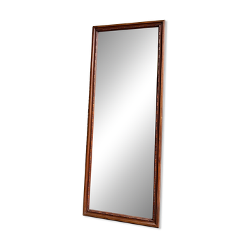 Rectangular mirror in dark wood